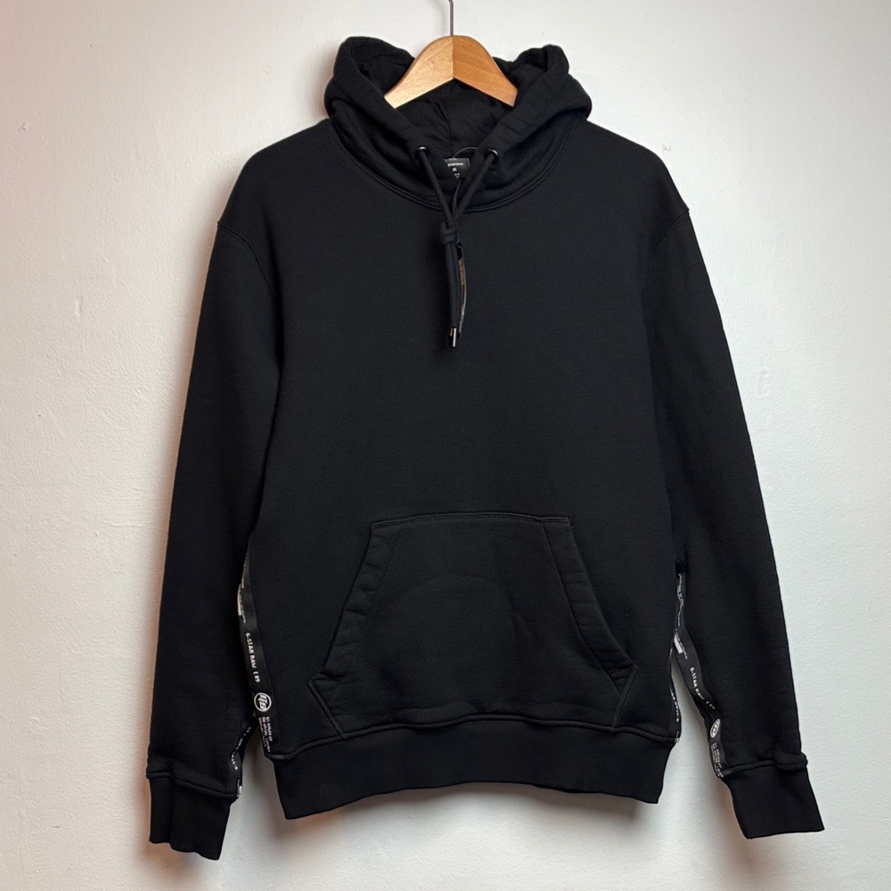 NWT G-Star Men’s Medium Black Logo Tape Hooded‎ Sweater Streetwear